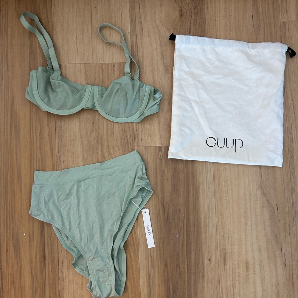 CUUP mint green lingerie set